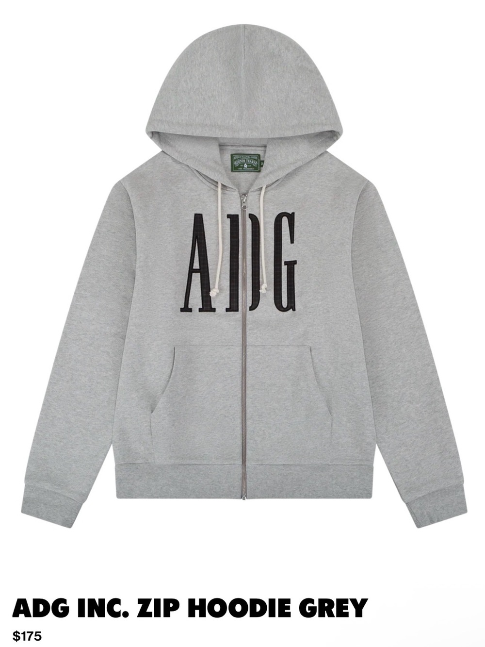 Denim Tears Zip Hoodie - Grey oversized XXL